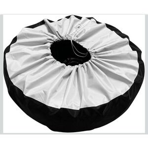 LANZMYAN Spare Tire Cover Waterproof Silver Black 25.6in for 17-23in Wheels
